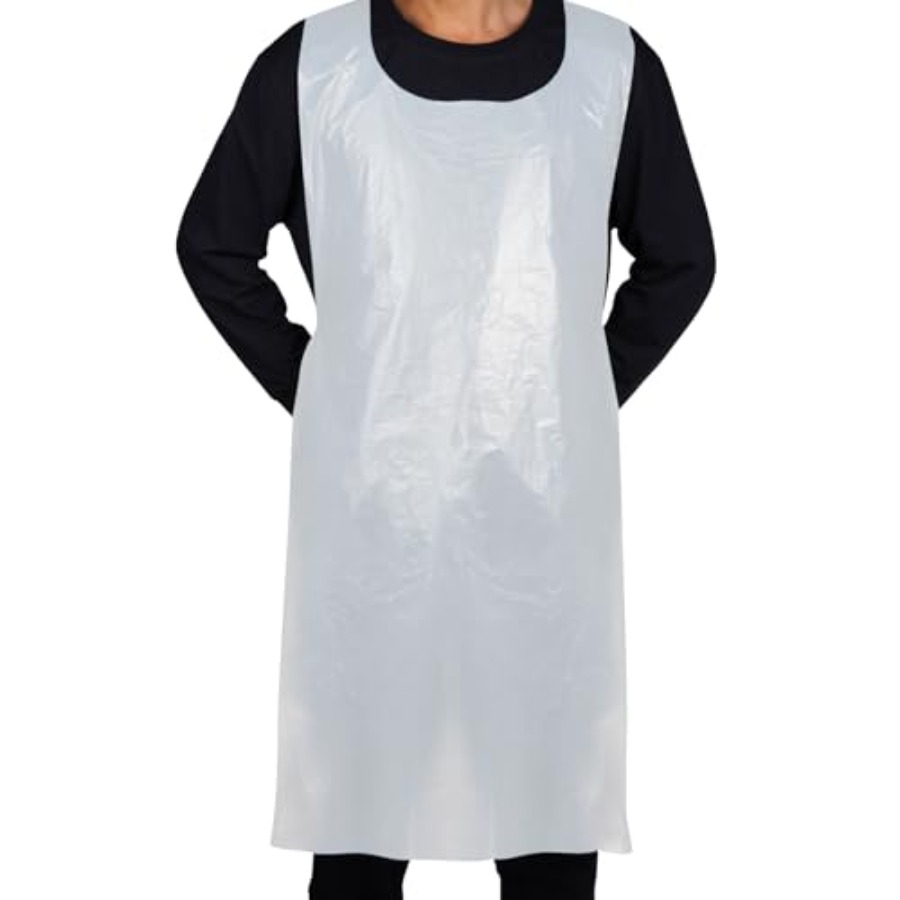 Art X Craft - hapray Disposable White Plastic Aprons, 46