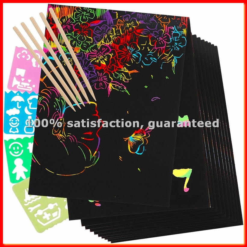 Art Craft Birthday Party - Scratch Paper Art Set, Black Crafts