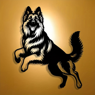 Art Craft Logo Design - 1 Piece German Shepherd Dog Metal