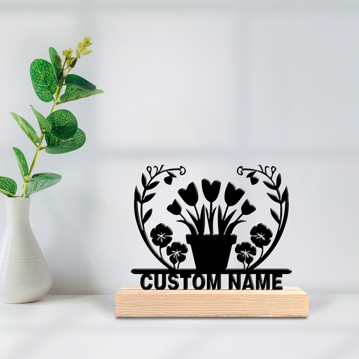 Art Crafting - 1pc flower grass Custom Text Iron