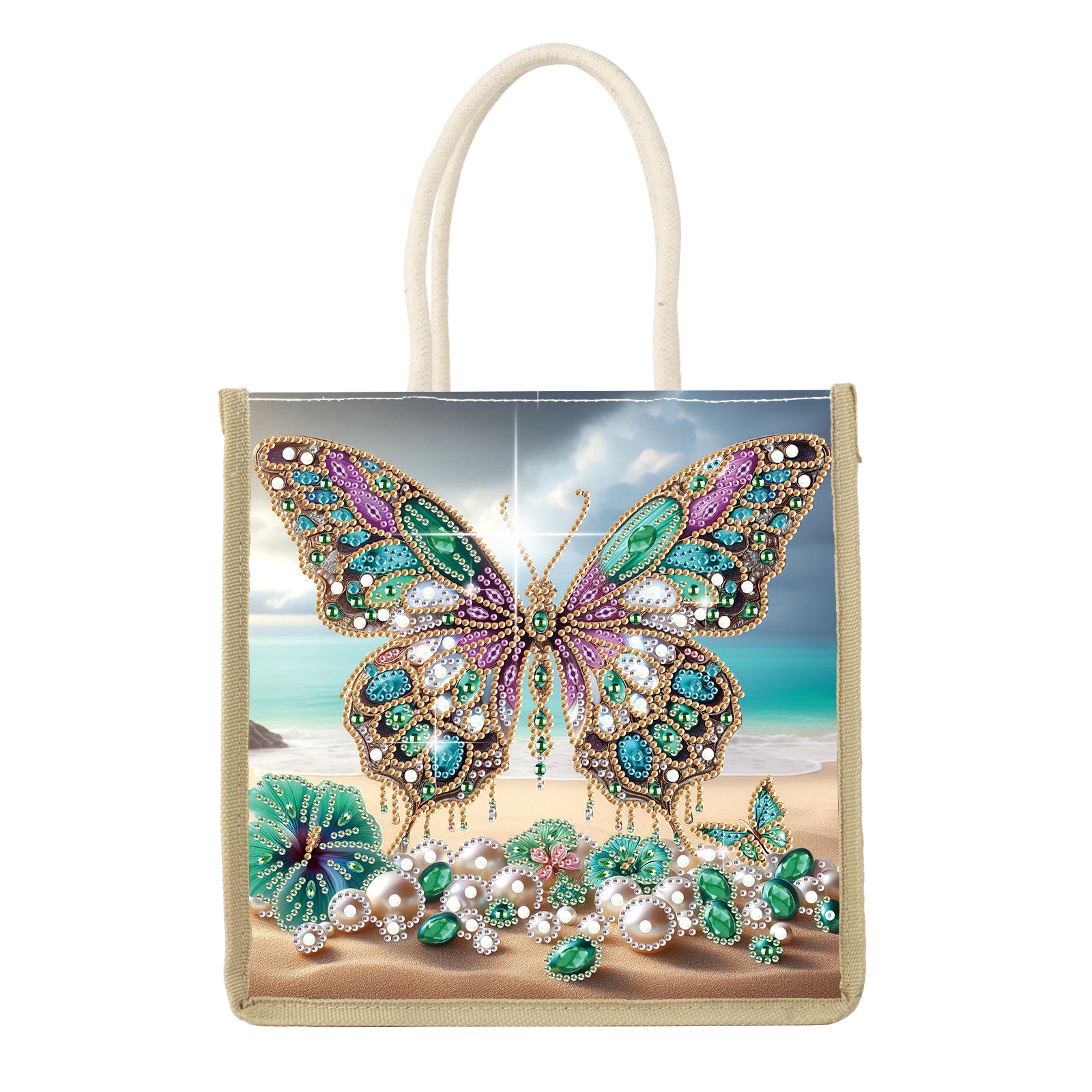 Art Craft Butterfly - Diamond Art Painting Handbag Kits,beach butterfly