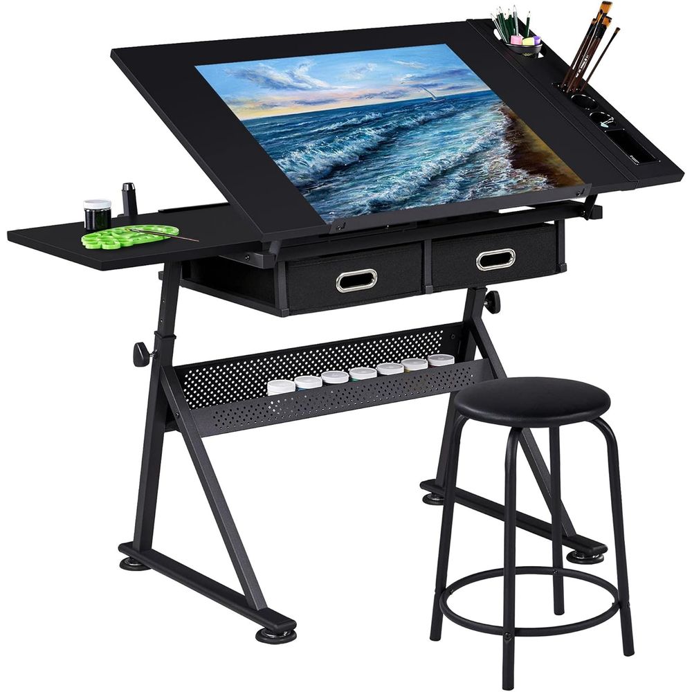 Art & Craft On Wild Animals For Preschoolers - Drafting Table for Artists, Height Adjustable