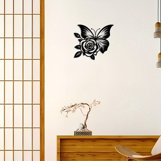 1 Iron Butterfly Rose Metal Wa - Art Craft Logo Design recensie en prijs