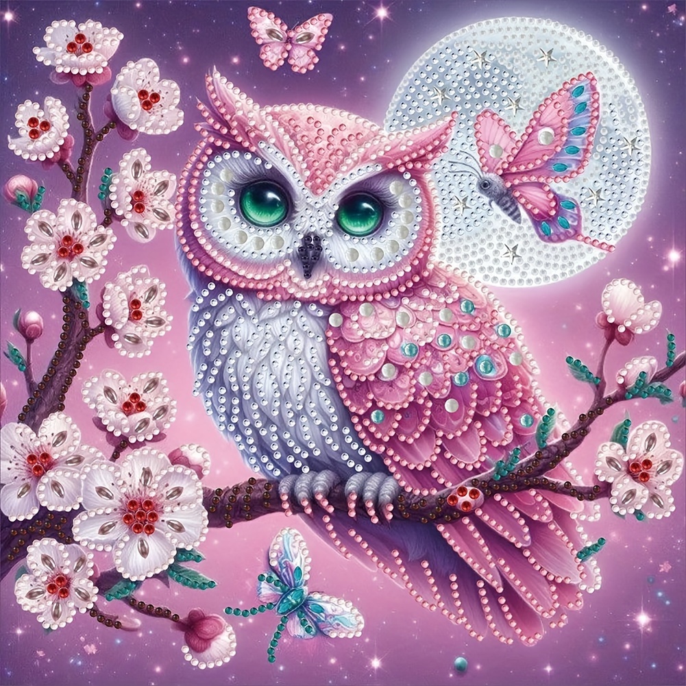 Pink Rhinestone Owl On Plum Bl - Art Craft Butterfly recensie en prijs