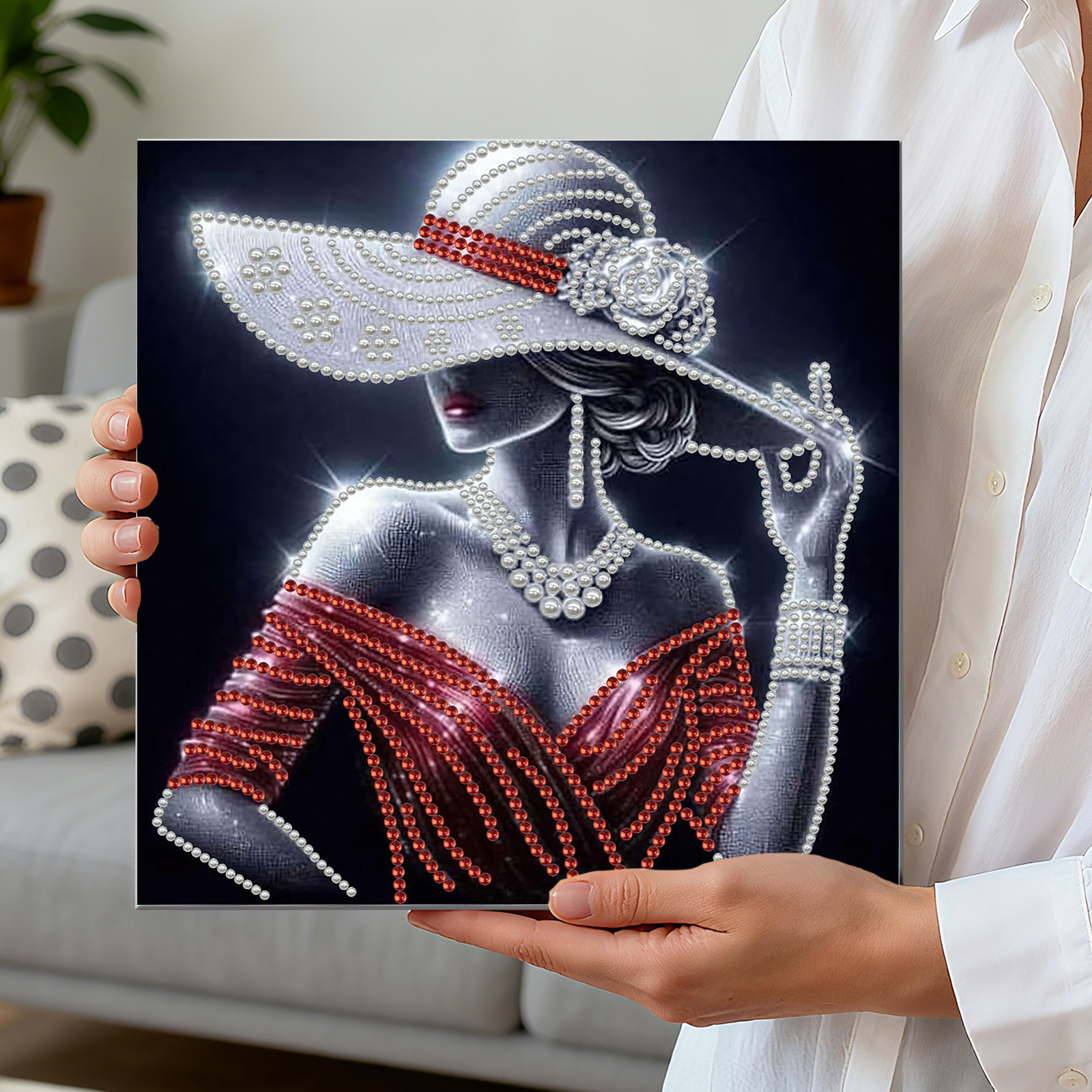 Elegant Lady Full 5D DIY Pearl - Art Craft Ideas For Adults recensie en prijs