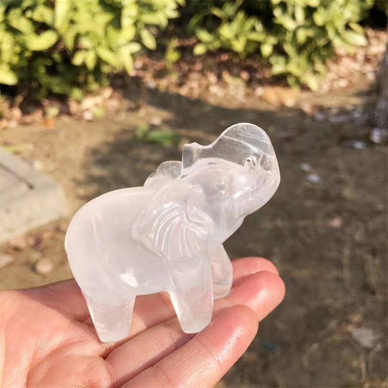 Natural Clear Quartz Elephant  - Art Craft Elephant recensie en prijs