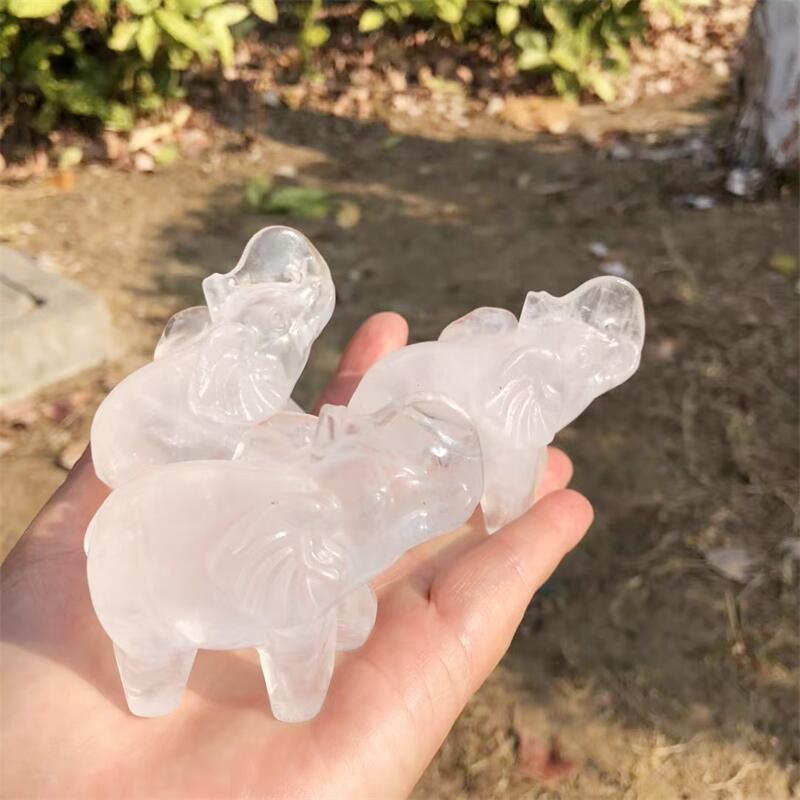 Natural Clear Quartz Elephant  - Art Craft Elephant recensie en prijs