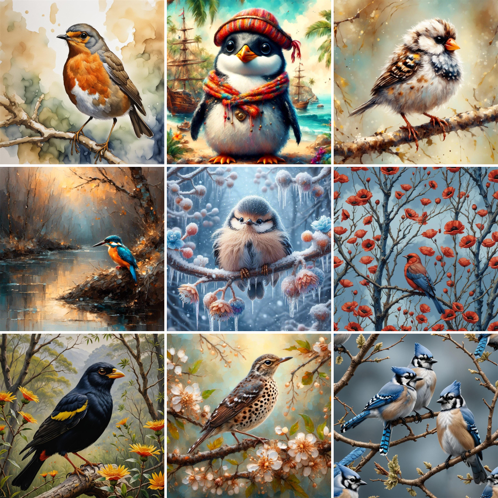 Bird Penguin Kingfisher Paint  - Art Craft Ideas For Adults recensie en prijs