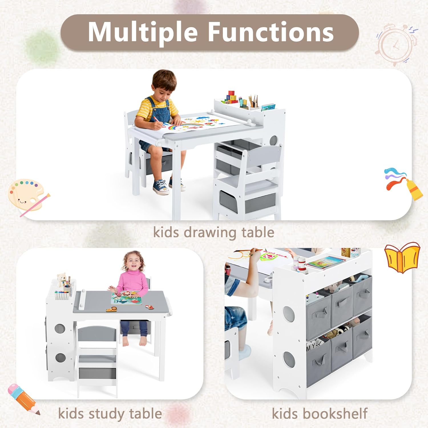 Kids Art Table & Chair Set, Wo - Art And Craft For Nursery recensie en prijs