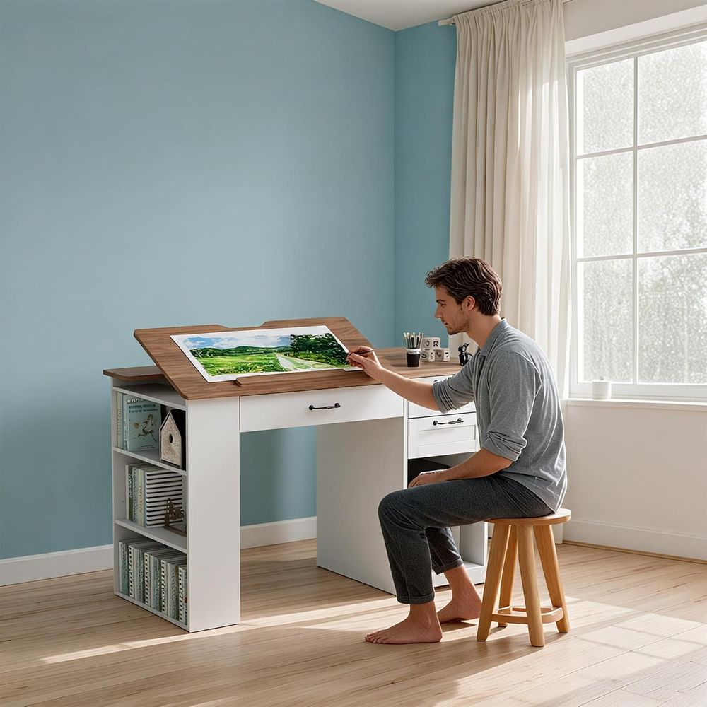 Drating Table with Storage Cab - Art & Craft On Wild Animals For Preschoolers recensie en prijs