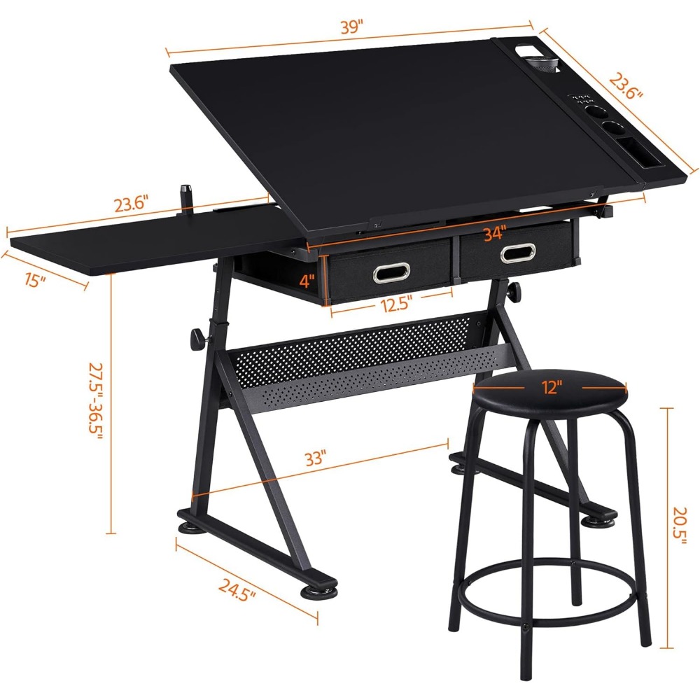 Art Craft Table with Adjustabl - Art & Craft On Wild Animals For Preschoolers recensie en prijs