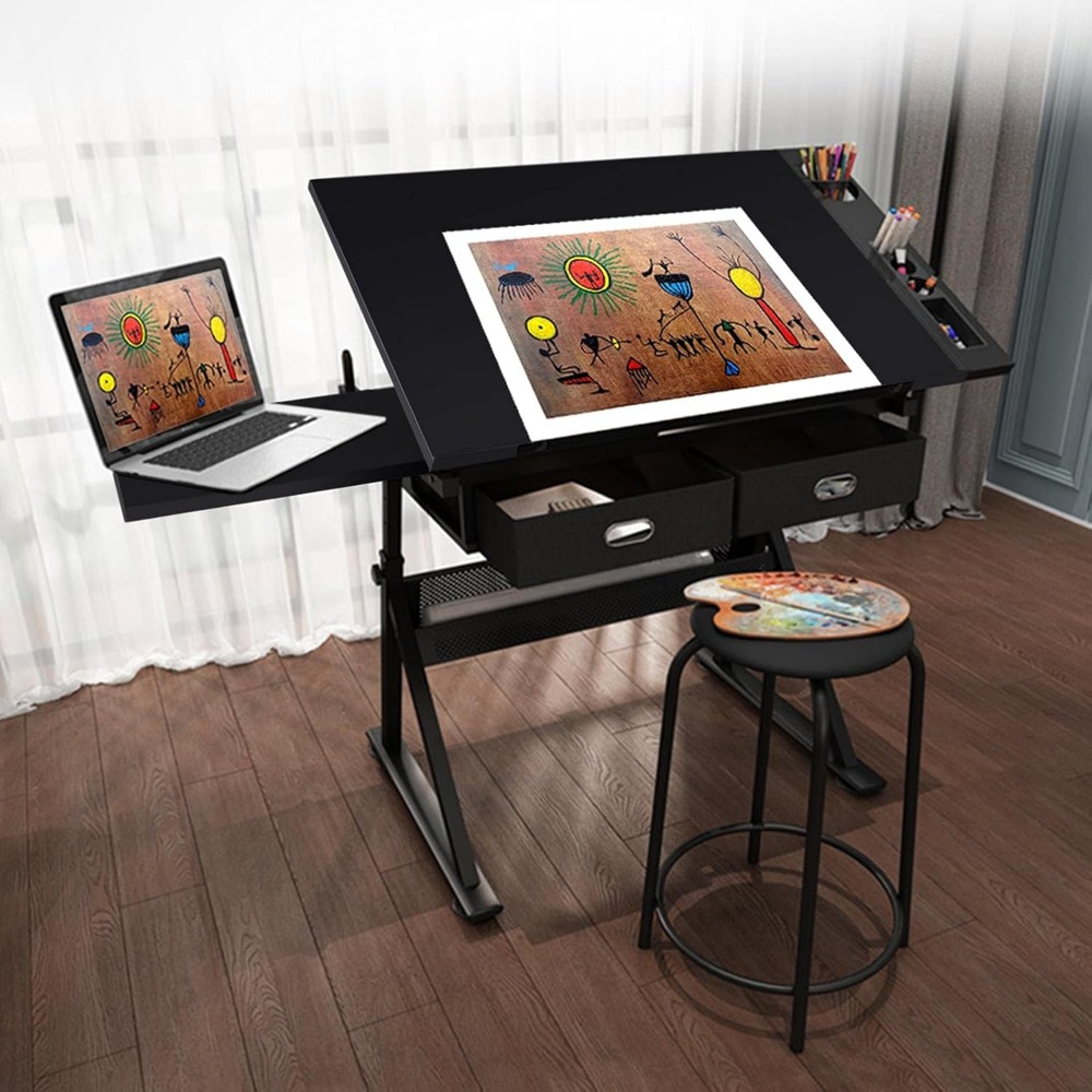 Art Craft Table with Adjustabl - Art & Craft On Wild Animals For Preschoolers recensie en prijs