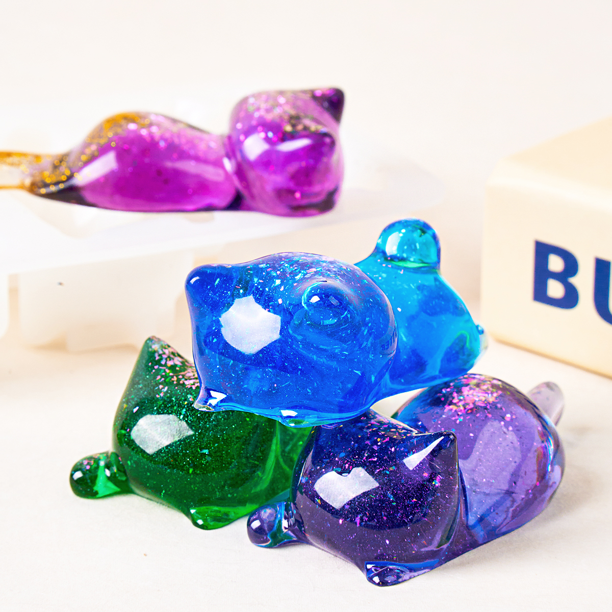 3D Cat Crystal Epoxy Resin Mol - Art Craft Model recensie en prijs