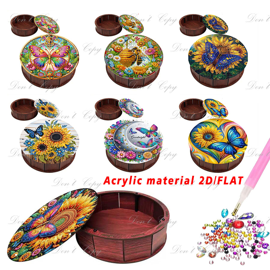 A set of round storage boxes w - Art Craft Butterfly recensie en prijs