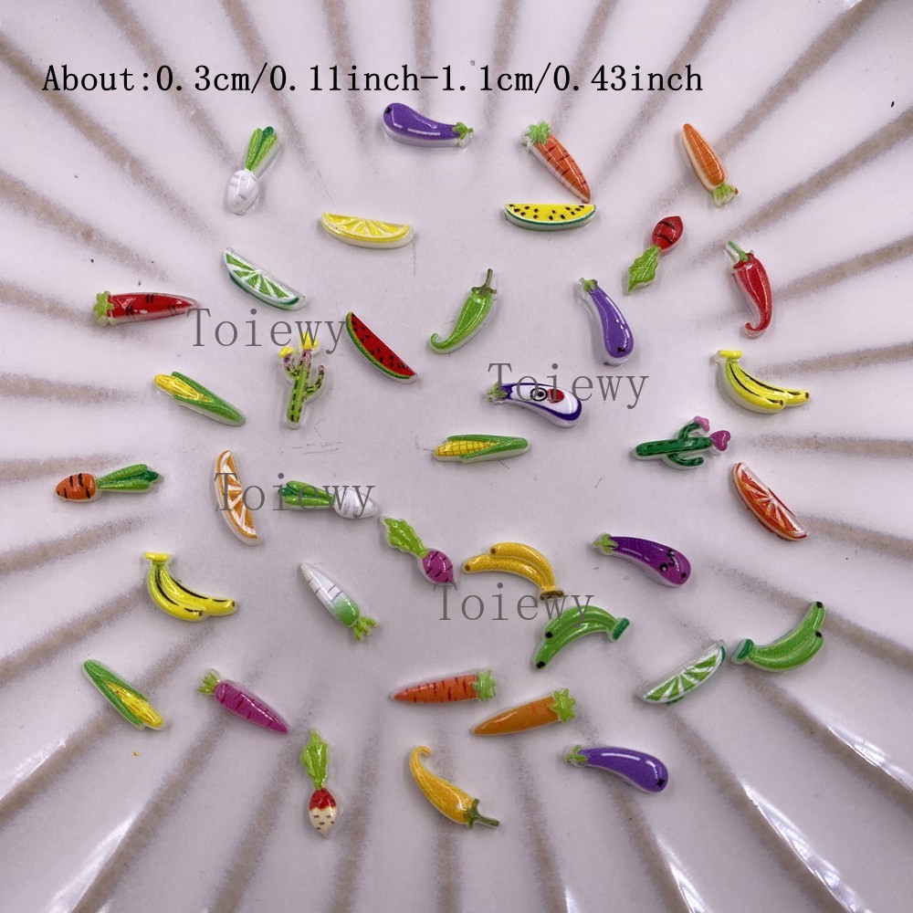 100pcs Resin Colorful Glitter  - Art And Craft Vegetable recensie en prijs