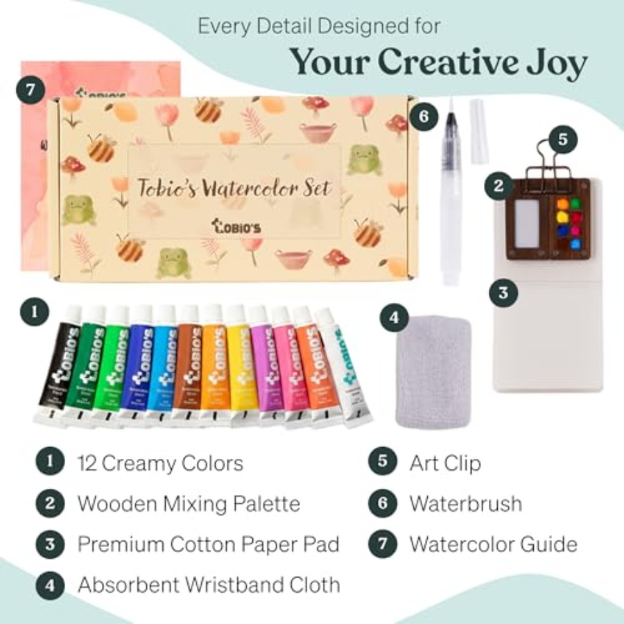 Original Mini Wooden Watercolo - Art & Craft On Wild Animals For Preschoolers recensie en prijs