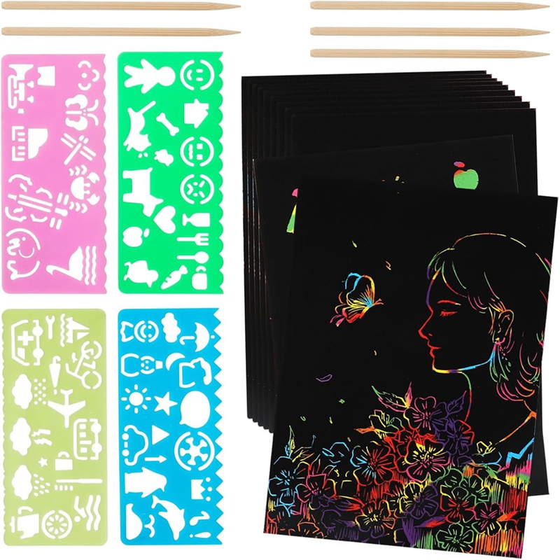 Scratch Paper Art Set, Black C - Art Craft Birthday Party recensie en prijs