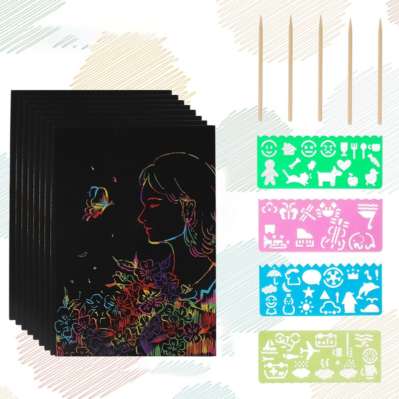 Scratch Paper Art Set, Black C - Art Craft Birthday Party recensie en prijs
