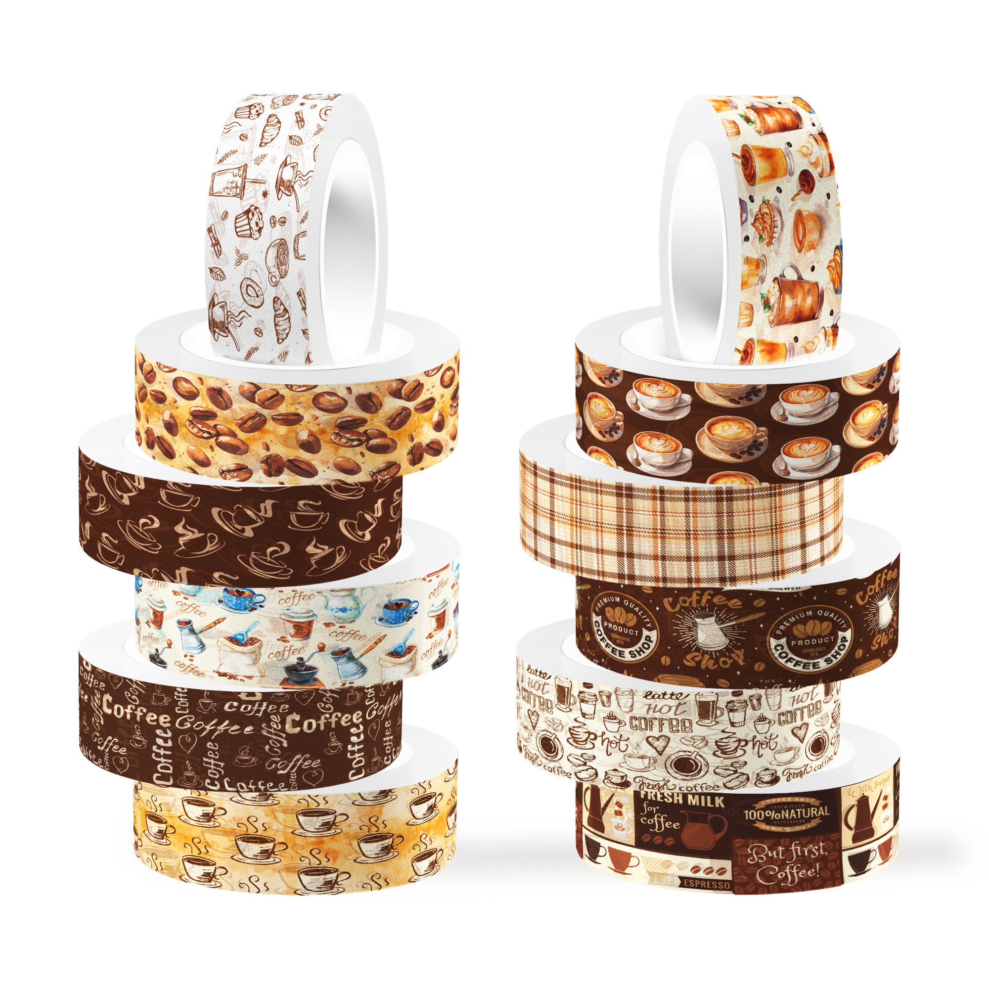Vintage Coffee Pattern Washi T - Art Craft Birthday Party recensie en prijs
