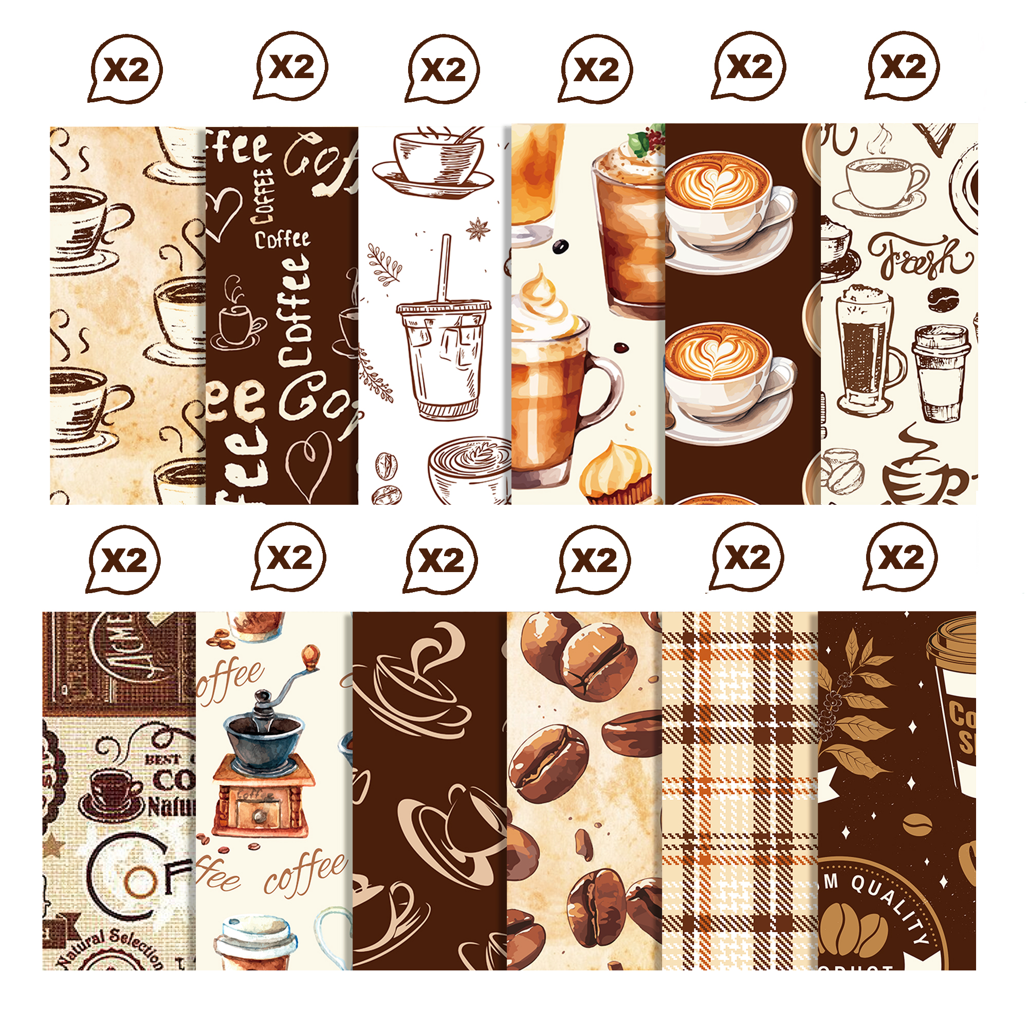 Vintage Coffee Pattern Washi T - Art Craft Birthday Party recensie en prijs