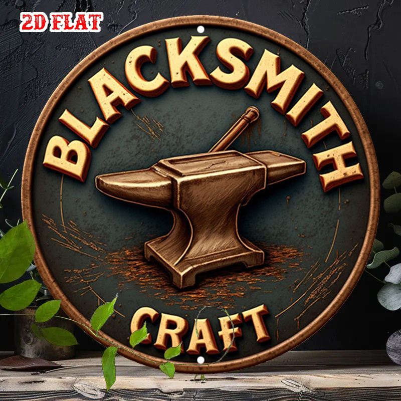 2D Flat, 1pc Vintage Blacksmit - Art Craft Logo Design recensie en prijs