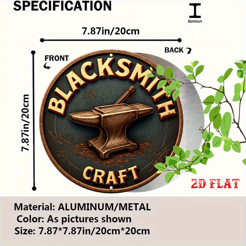 2D Flat, 1pc Vintage Blacksmit - Art Craft Logo Design recensie en prijs