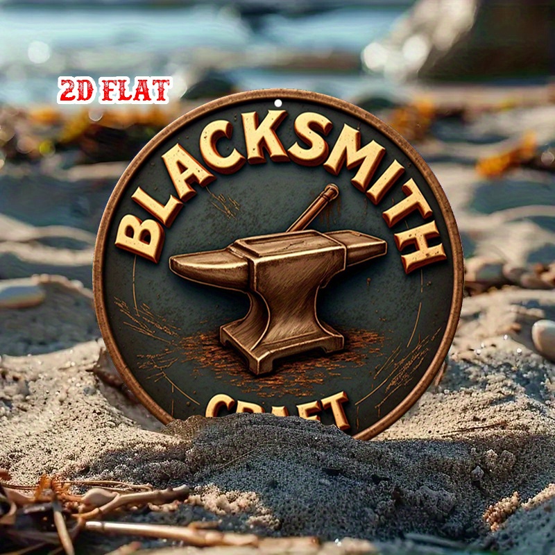 2D Flat, 1pc Vintage Blacksmit - Art Craft Logo Design recensie en prijs