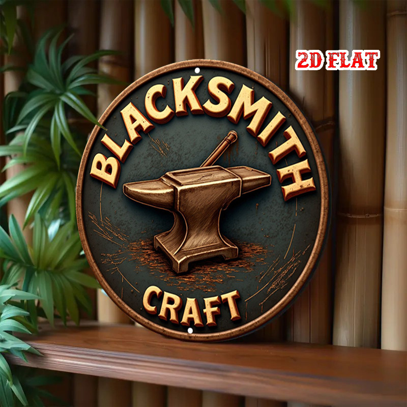 2D Flat, 1pc Vintage Blacksmit - Art Craft Logo Design recensie en prijs
