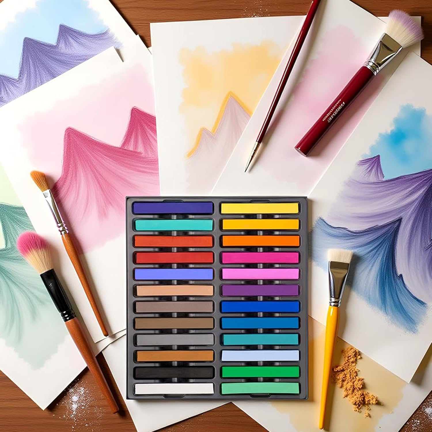 24 Vibrant Soft Pastel Chalk S - Chalk Pastel Set recensie en prijs