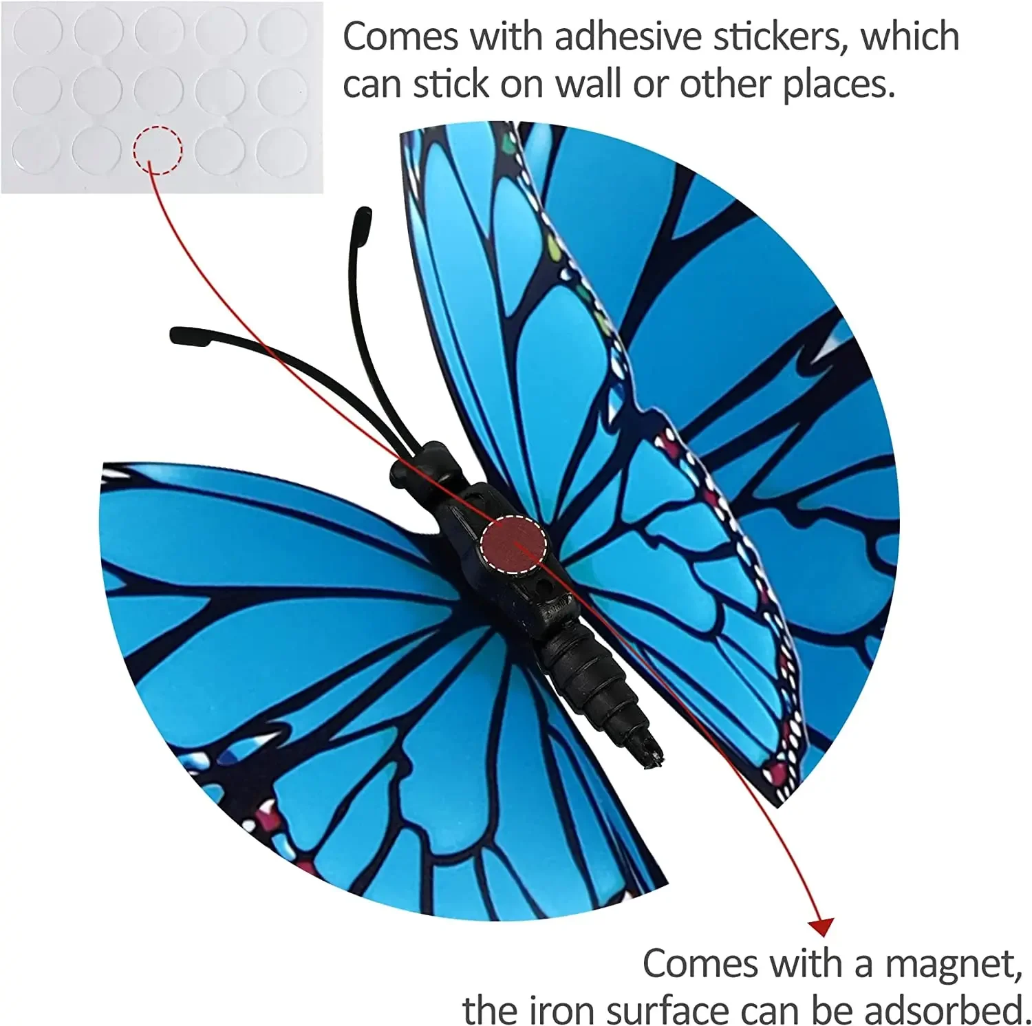 12pcs 3D Colorful Butterfly Wa - Art And Craft For Nursery recensie en prijs