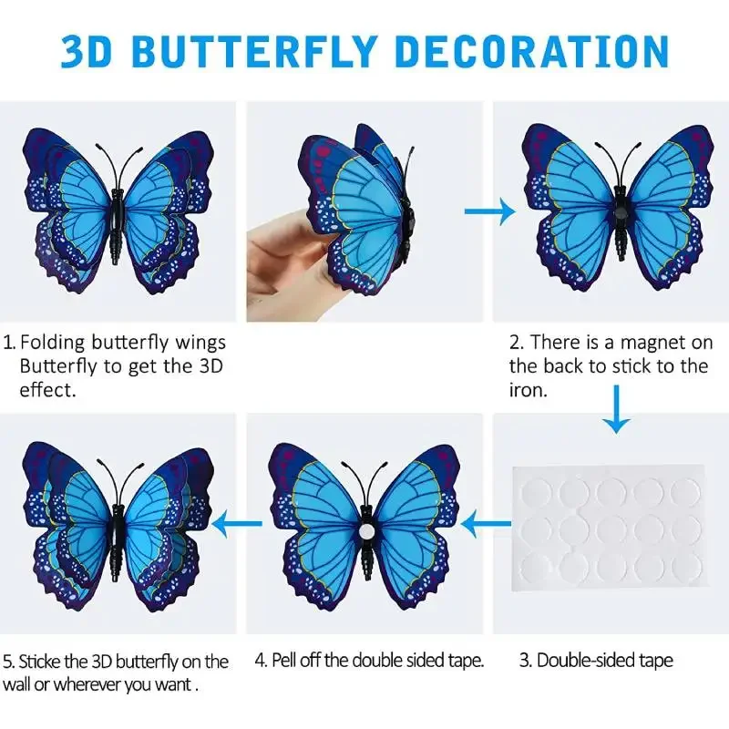 12pcs 3D Colorful Butterfly Wa - Art And Craft For Nursery recensie en prijs