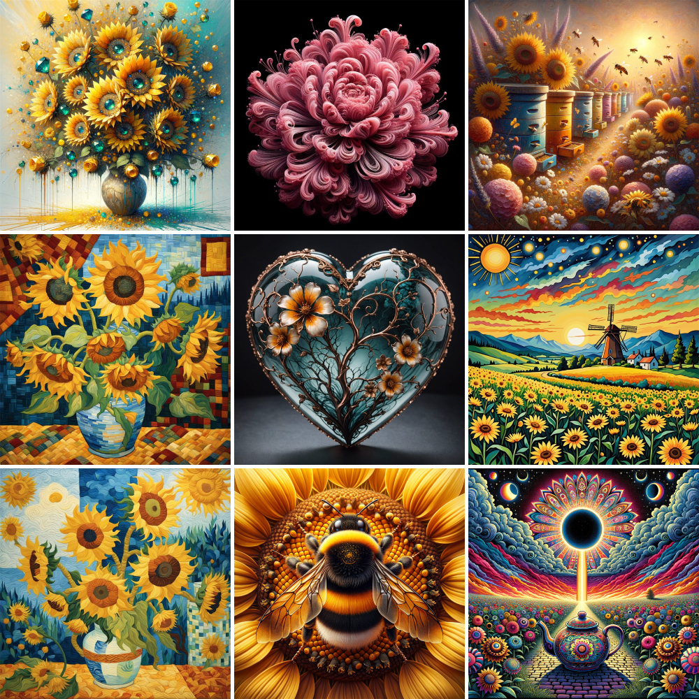 Flowers Sunflower Bee Paint By - Art Craft Ideas For Adults recensie en prijs