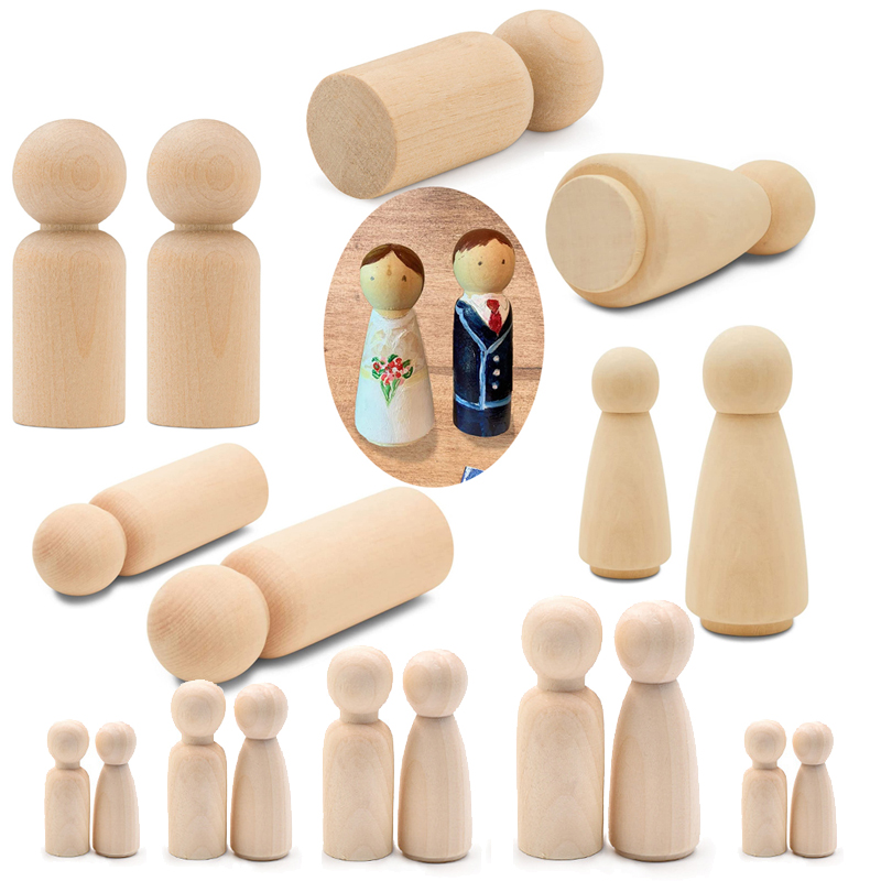 5Pcs Unfinished Wood Peg Dolls - Art And Craft For Nursery recensie en prijs