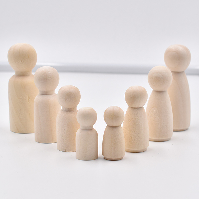 5Pcs Unfinished Wood Peg Dolls - Art And Craft For Nursery recensie en prijs