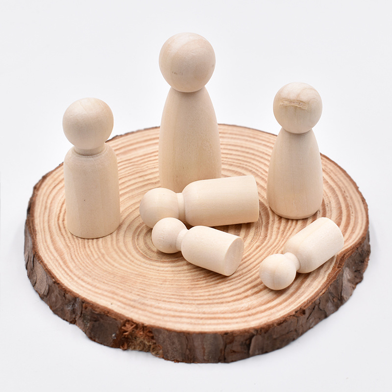 5Pcs Unfinished Wood Peg Dolls - Art And Craft For Nursery recensie en prijs