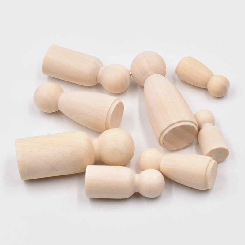 5Pcs Unfinished Wood Peg Dolls - Art And Craft For Nursery recensie en prijs