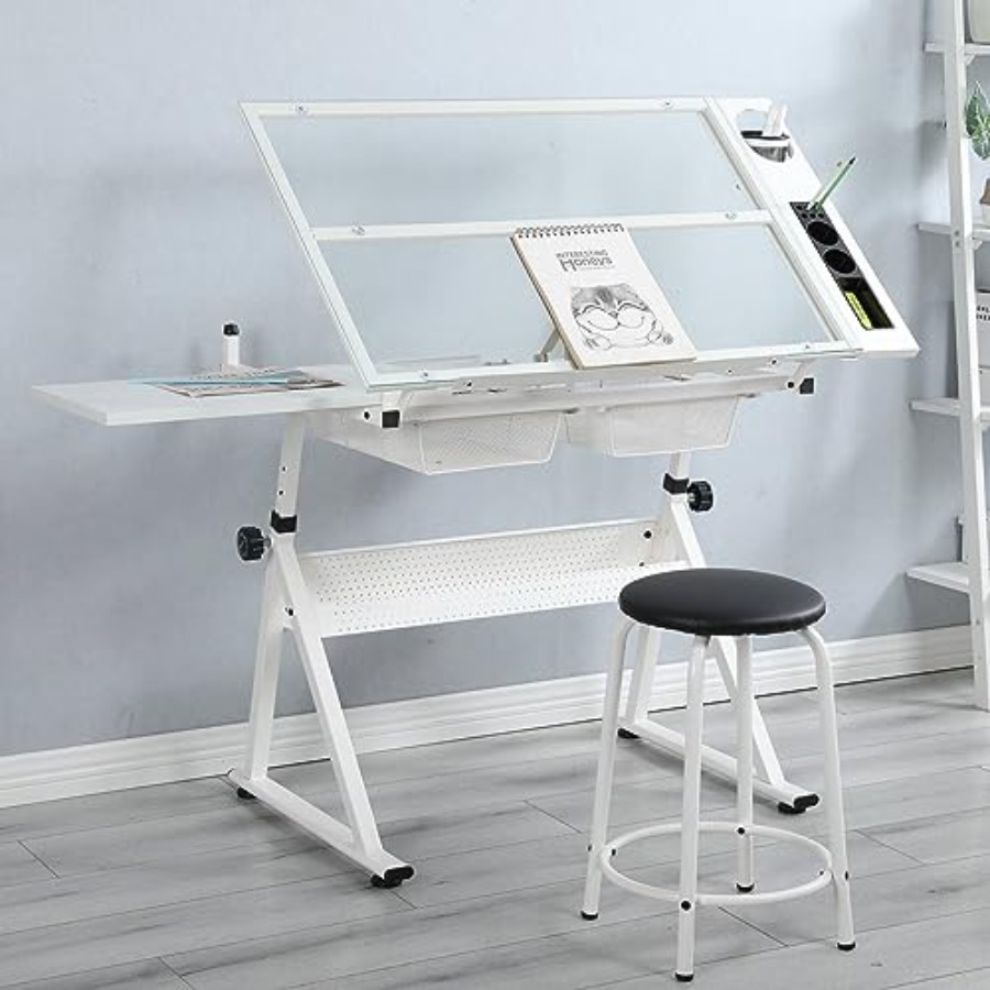 Drafting Table with Stool Mode - Art & Craft On Wild Animals For Preschoolers recensie en prijs