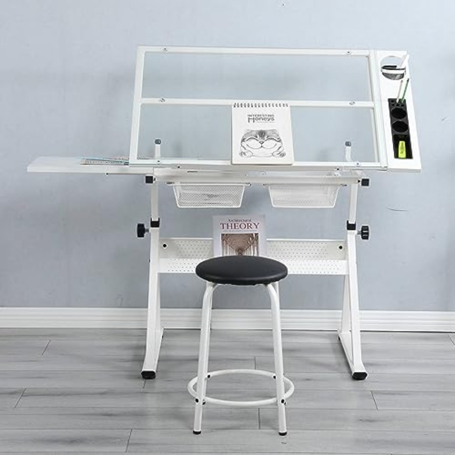 Drafting Table with Stool Mode - Art & Craft On Wild Animals For Preschoolers recensie en prijs