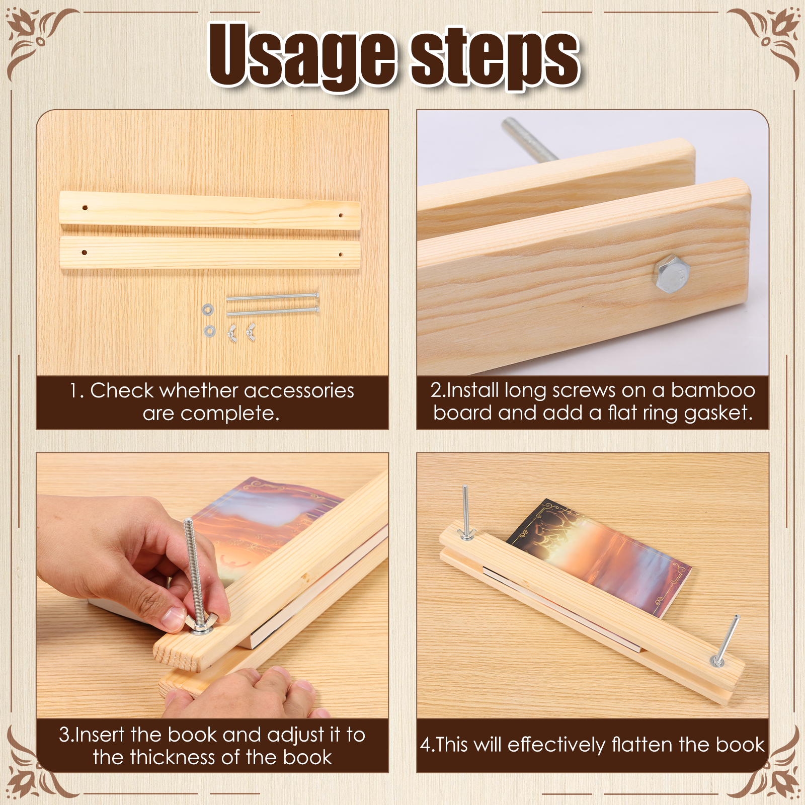 Wooden Book Press Kit DIY Gree - Bookbinding Supply Kit recensie en prijs