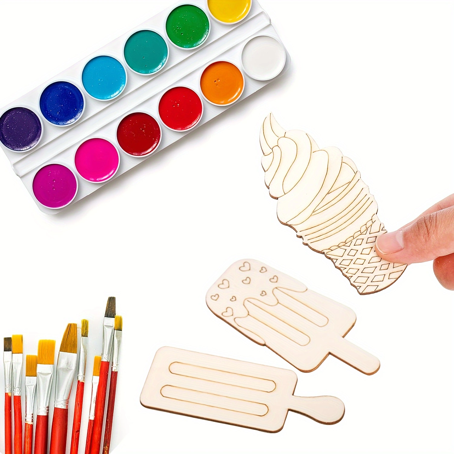 6/30pcs Ice Cream Wood Cutouts - Art Craft Birthday Party recensie en prijs