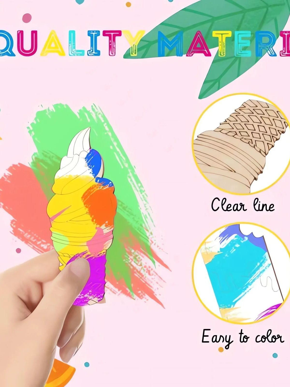 6/30pcs Ice Cream Wood Cutouts - Art Craft Birthday Party recensie en prijs