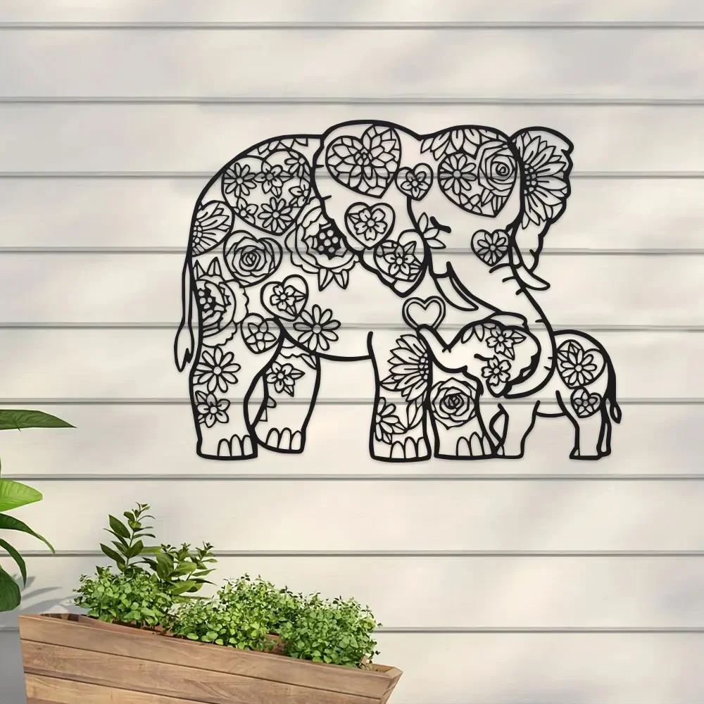 Iron Elephant with Floral Hear - Art Craft Elephant recensie en prijs