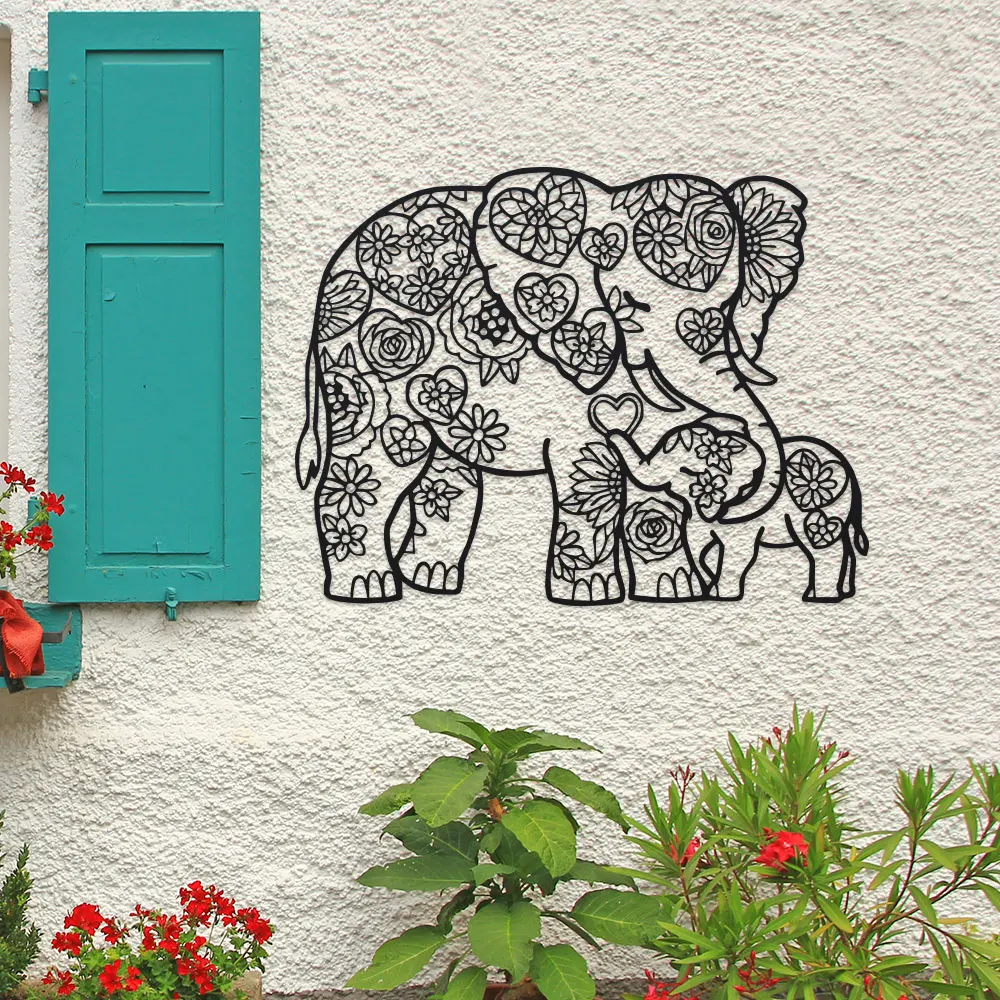 Iron Elephant with Floral Hear - Art Craft Elephant recensie en prijs