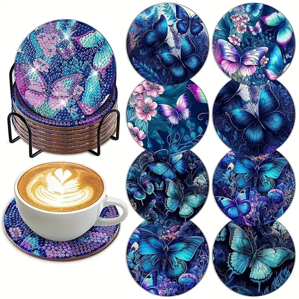 8 diamond art painting coaster - Art Craft Butterfly recensie en prijs