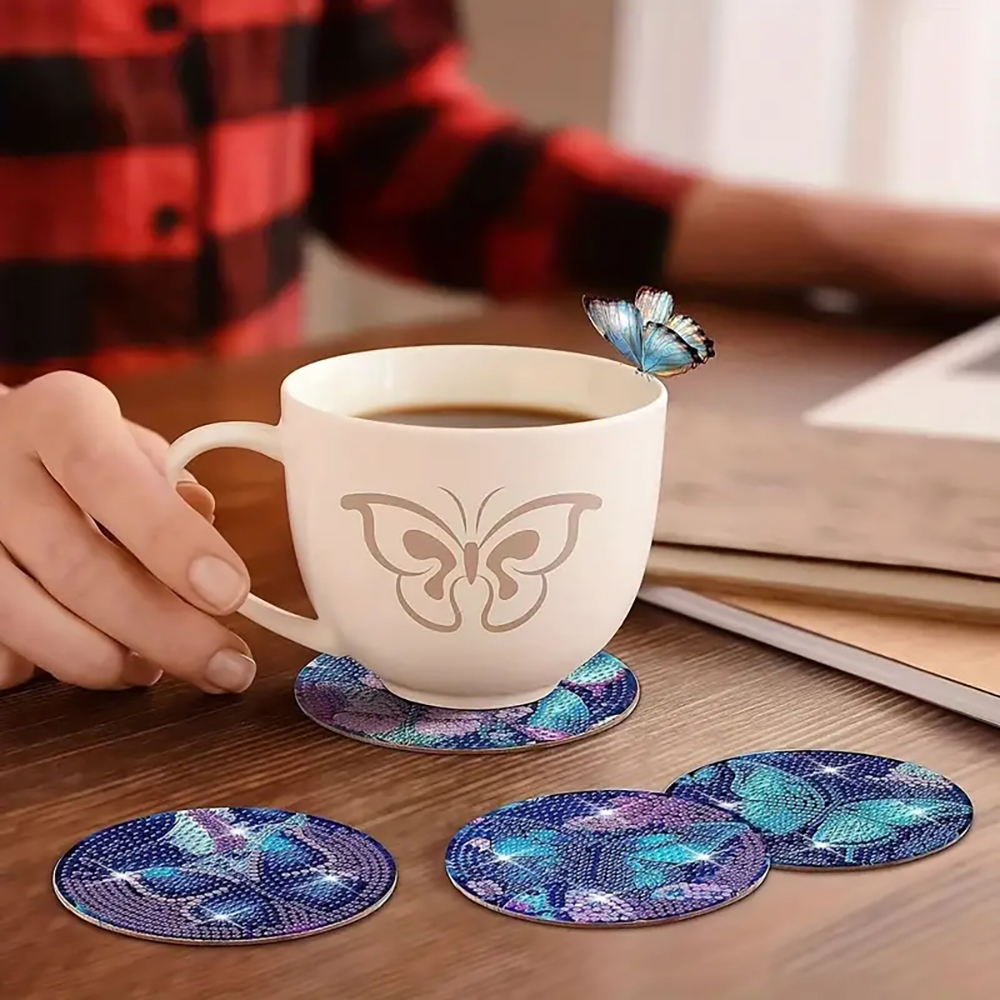 8 diamond art painting coaster - Art Craft Butterfly recensie en prijs
