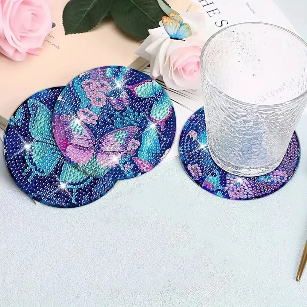 8 diamond art painting coaster - Art Craft Butterfly recensie en prijs