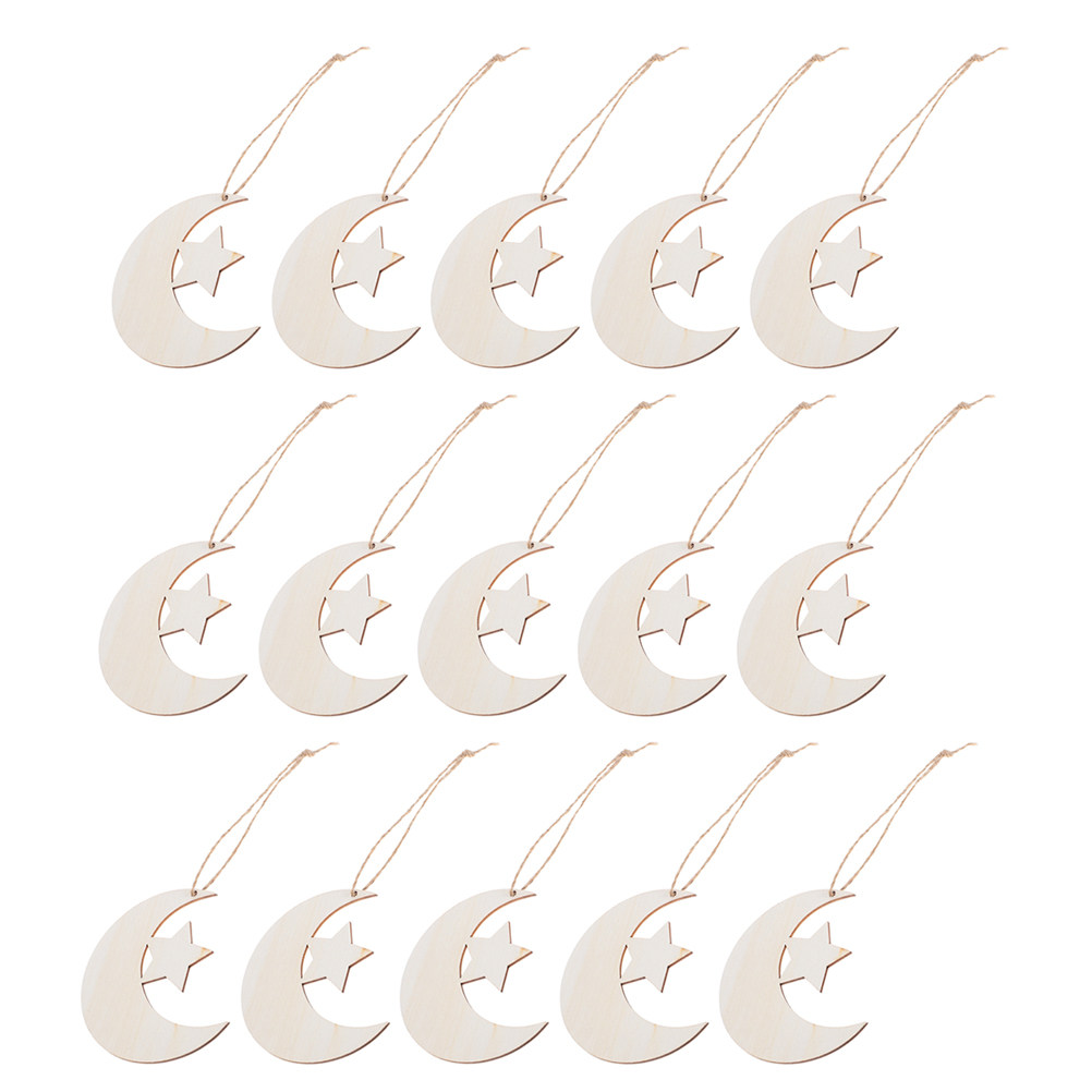 40Pcs Blank Wooden Moon and St - Art And Craft For Nursery recensie en prijs