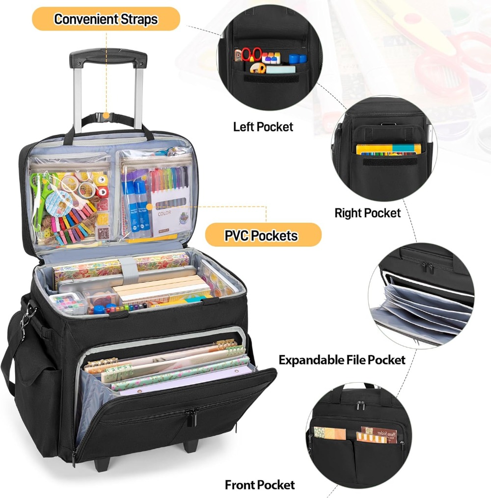Rolling Scrapbook Tote with Ex - Art Crafting recensie en prijs