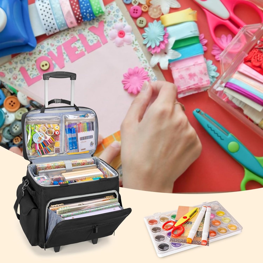 Rolling Scrapbook Tote with Ex - Art Crafting recensie en prijs