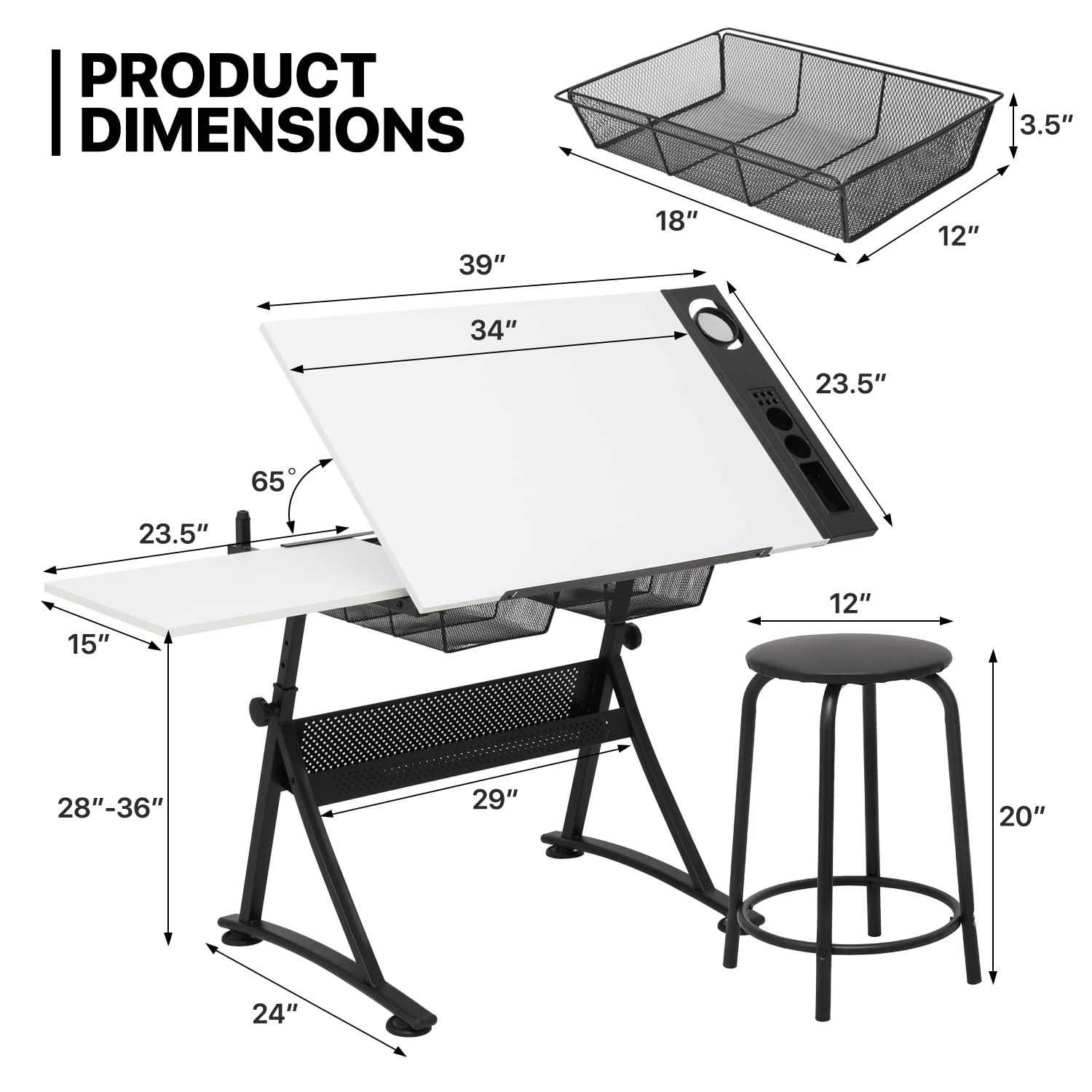Art Deco Drafting Table, Heigh - Art & Craft On Wild Animals For Preschoolers recensie en prijs